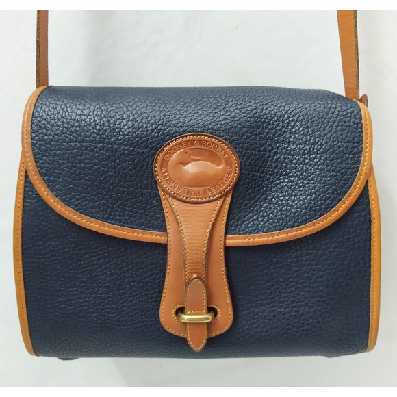 Dooney & Bourke Black Pebbled Leather Crossbody Bag - Vintage Made in USA - Picture 2 of 16